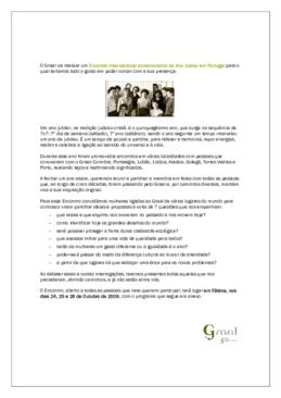 Jubileu: Carta de divulgação