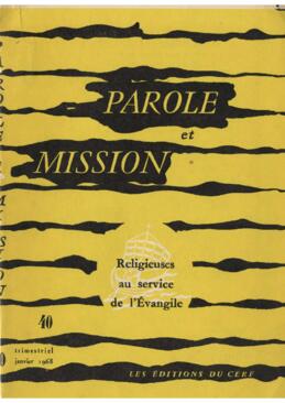 Paroles et mission