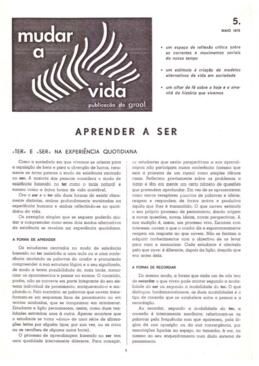Mudar a vida nº 5 (Maio de 1978)