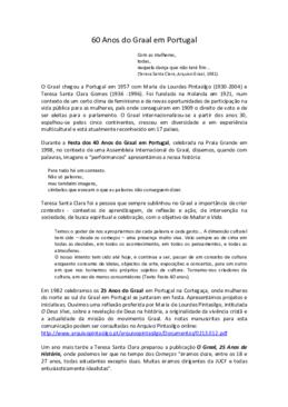60 anos do Graal em Portugal