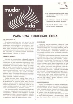 Mudar a vida  nº 9 (Setembro de 1978).