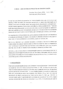 Graal uma história de projetos de conscientização