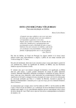 Este ano será para vós jubileu