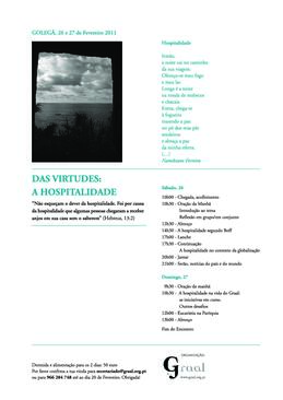 Das Virtudes: a Hospitalidade