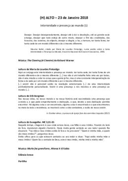 Halto 23 de Janeiro de 2018