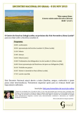 Encontro Nacional do Graal: 8 de Novembro de 2015